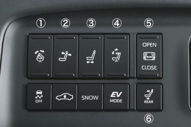 運転席からの操作(後席)とサポート機能